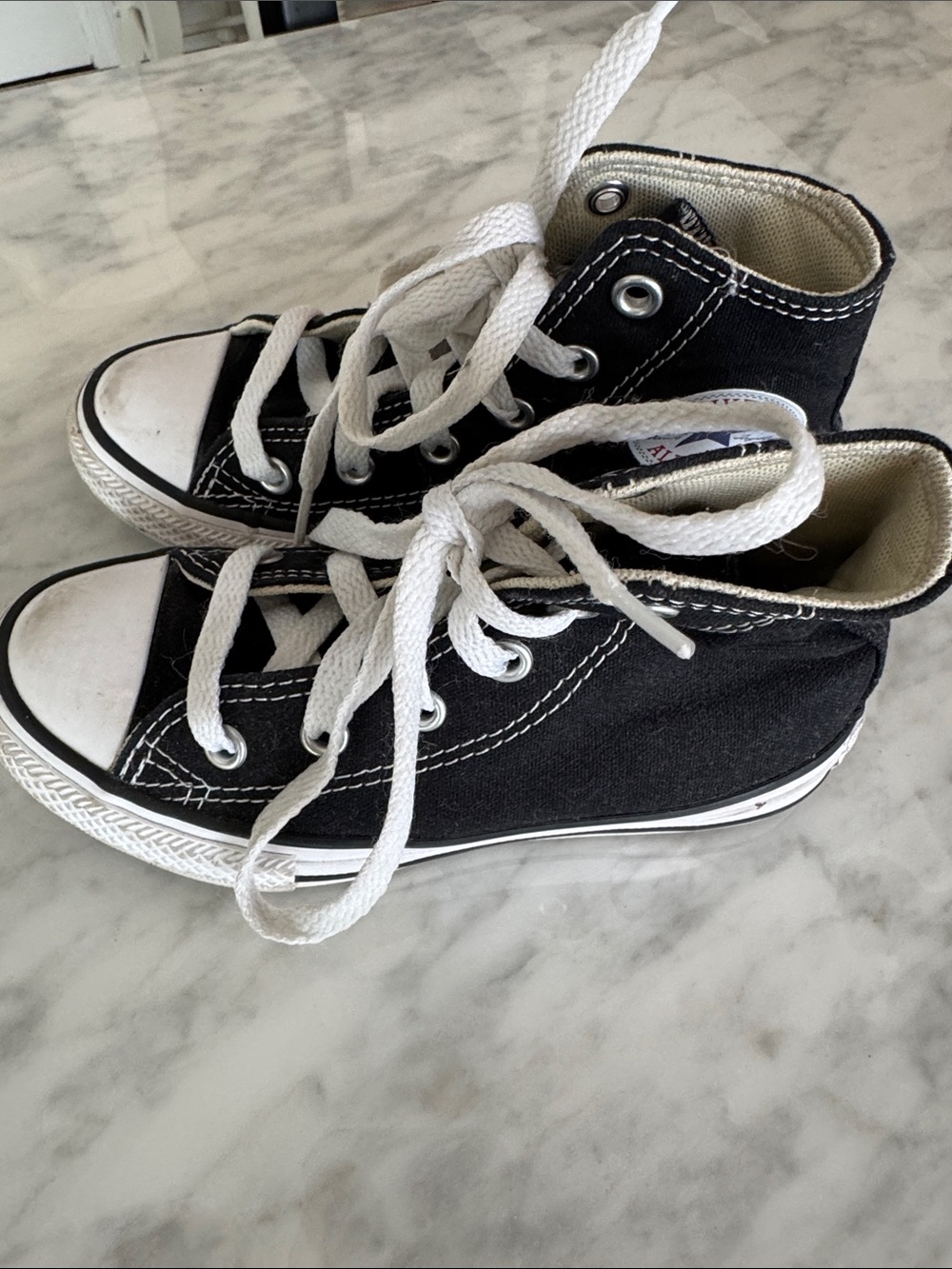 Converse Kids' Black High-Top Canvas Sneakers - 11 - Picture 3 of 5